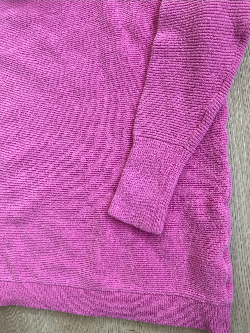 Free People Pink Oversized Ottoman Sweater Slouchy Mock Neck Cozy Boho Knit - Picture 5 of 9